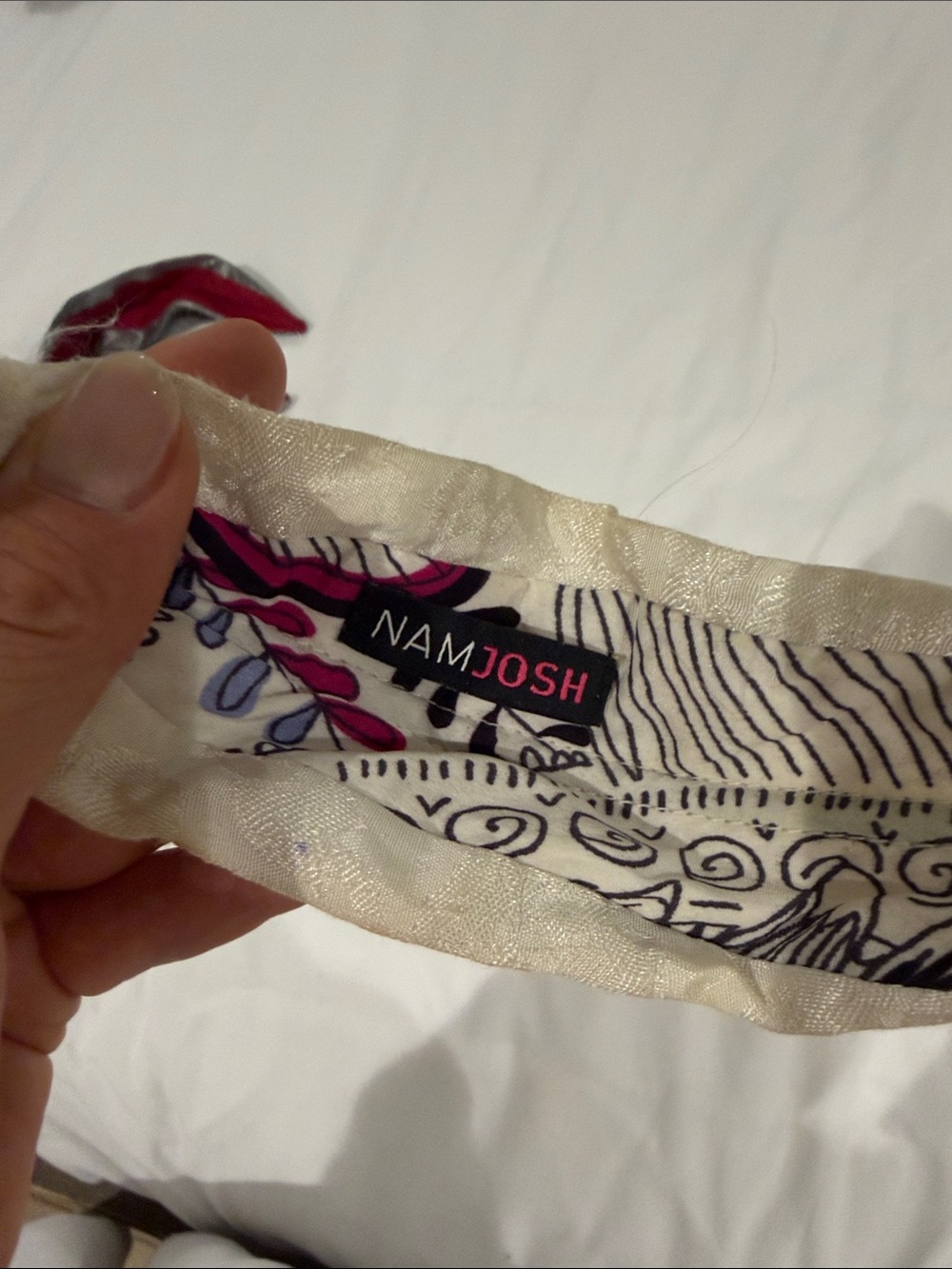 Embellished Cream Beaded Headband - Picture 2 of 4